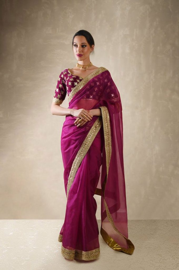 Clover - Sari Blouse Set - Designer Brand Renee - London England United Kingdom - Black Thread Co - 4