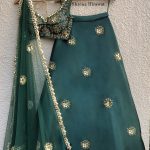 Emerald Green Mirror Work Lehenga Fashion Designers India 2